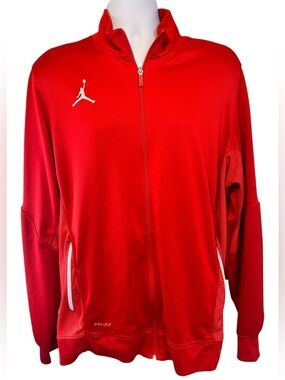 Nike Men's Air Jordan Flight Team Dri-Fit Jacket Full Zip Red Size XL
